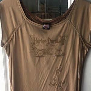 Harley Davidson brown t-shirt